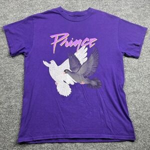 Prince Official Estate T Shirt Mens Medium Purple Rain Doves Graphic Music Merch